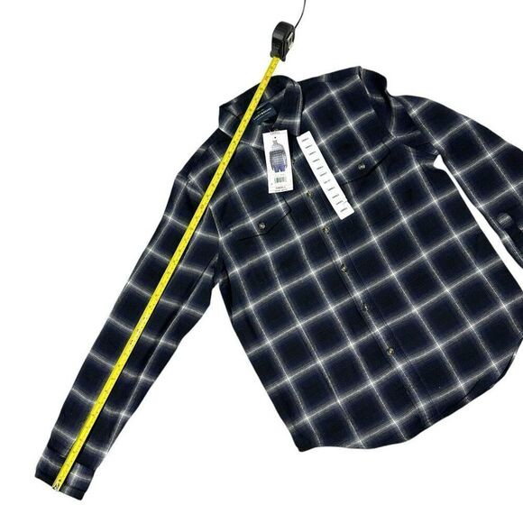 Lucky Brand Men's Flannel Dark Plaid Size Small - Picture 7 of 10